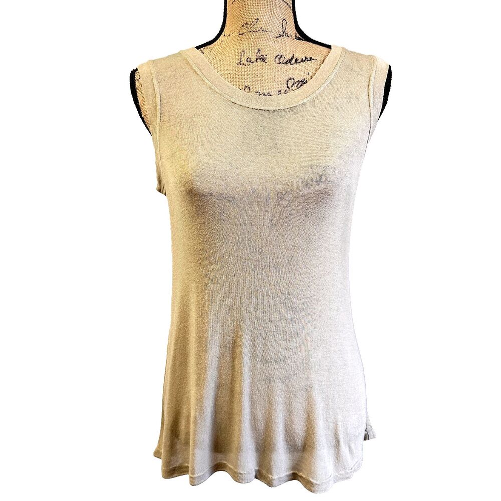 Philosophy Women's Beige Fine Knit Tank Top Size XS